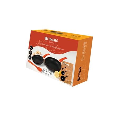 FUKURO REDI 3-PIECE NON-STICK COOKWARE SET (FP20CM + FP26CM + SILICONE SPOON)