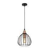 BRIGHT OBJECTIVES PENDANT LAMP 12776/1P E27 BLACK ROSE GOLD