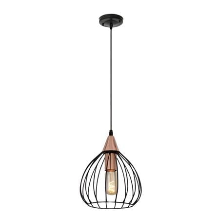 BRIGHT OBJECTIVES PENDANT LAMP 12776/1P E27 BLACK ROSE GOLD