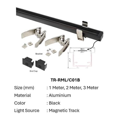CIELO MAGNETIC TRACK TR-1M/RML/C01B 1METER BLACK