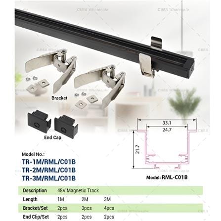 CIELO MAGNETIC TRACK TR-1M/RML/C01B 1METER BLACK