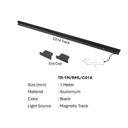CIELO MAGNETIC TRACK TR-3M/RML/C01A 3METER BLACK
