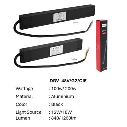 CIELO MAGNET POWER SUPPLY DRV-200W/48V/G2/CIE BLACK