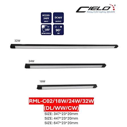 CIELO MAGNETIC TRACK RML-C02/18W/WARM WHITE BLACK
