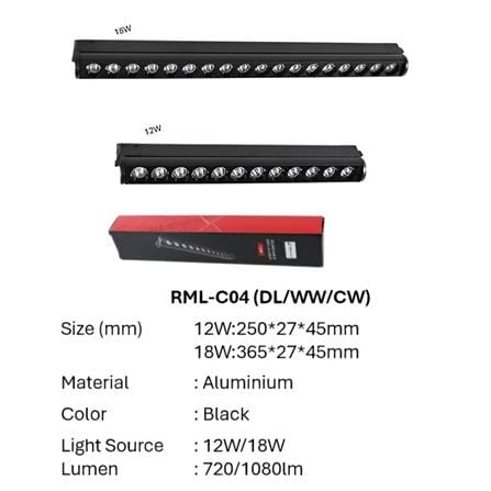 CIELO MAGNETIC TRACK RML-C04/12W/840 COOL WHITE BLACK