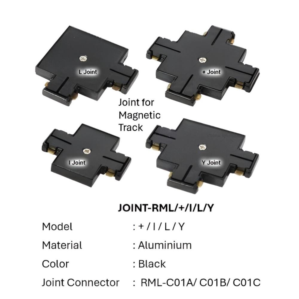CIELO MAGNETIC TRACK JOINT-RML/L SHAPE L BLACK
