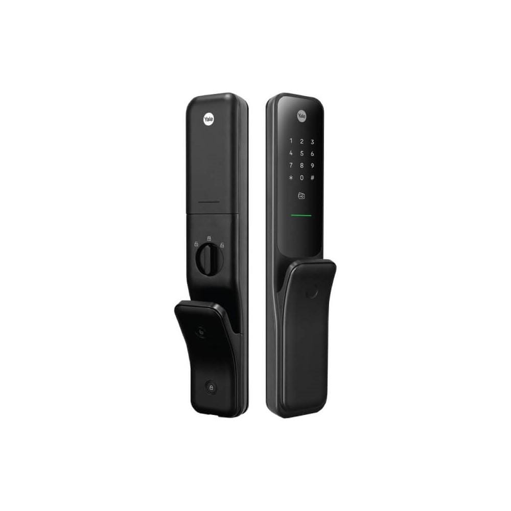 YALE PUSH & PULL MORTISE LOCK KYRA PRO MATTE BLACK C/W YALE CONNECT BRIDGE