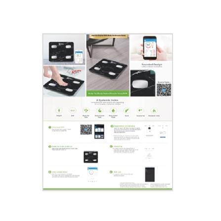 DHOME DIGITAL BMI SCALE CS60011 150KG BLACK