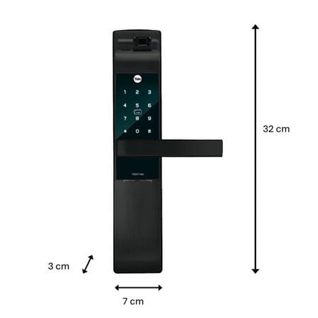 YALE FINGERPRINT MORTISE LOCK YDM7116A MATTE BLACK C/W YALE CONNECT BRIDGE