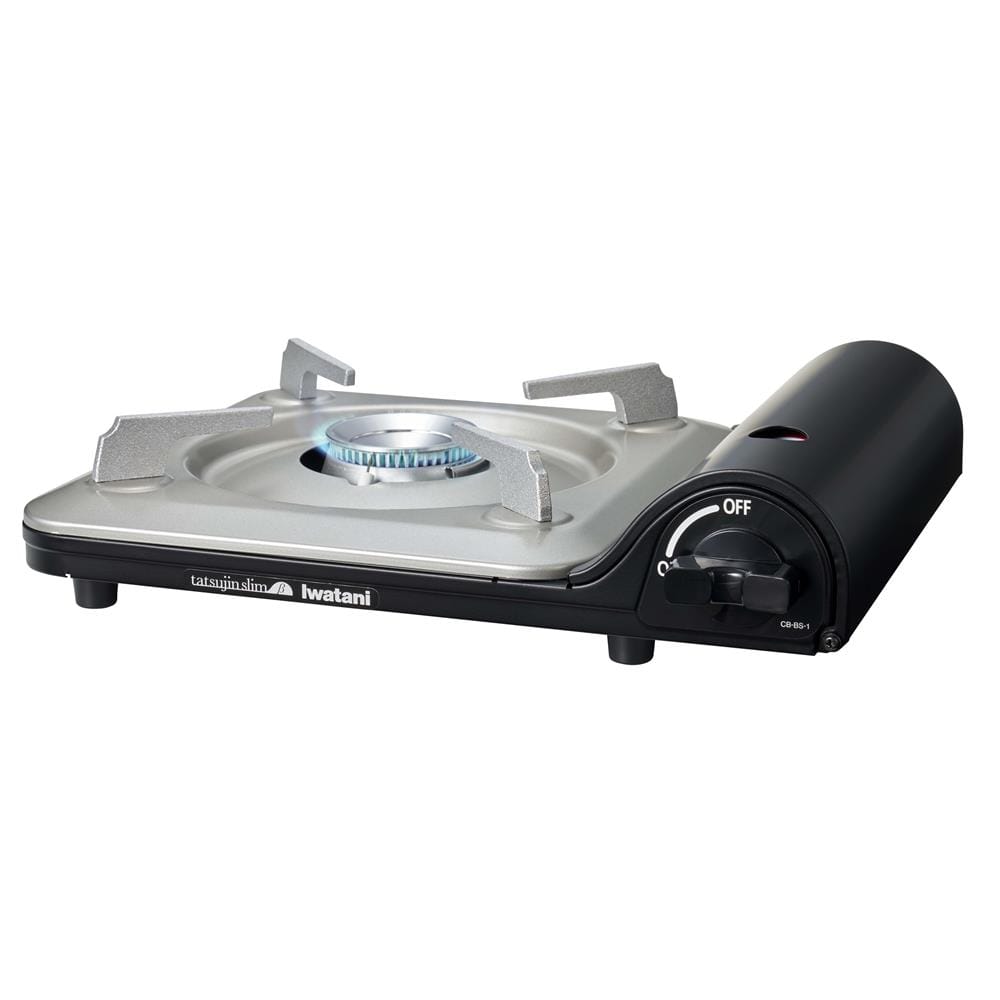 IWATANI PORTABLE TATSUJIN SLIM BETA STOVE BBQ GRILL SET CB-BS-1-T & CB-A-YPS 3.3KW BLACK