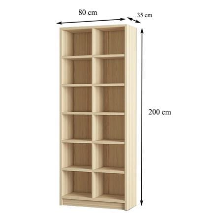 6-TIER SHELVING UNIT WITH 12 COMPARTMENTS FURDINI KEEPER PINE OAK [EXCLUSIVE FROM HOMEPRO THAILAND]