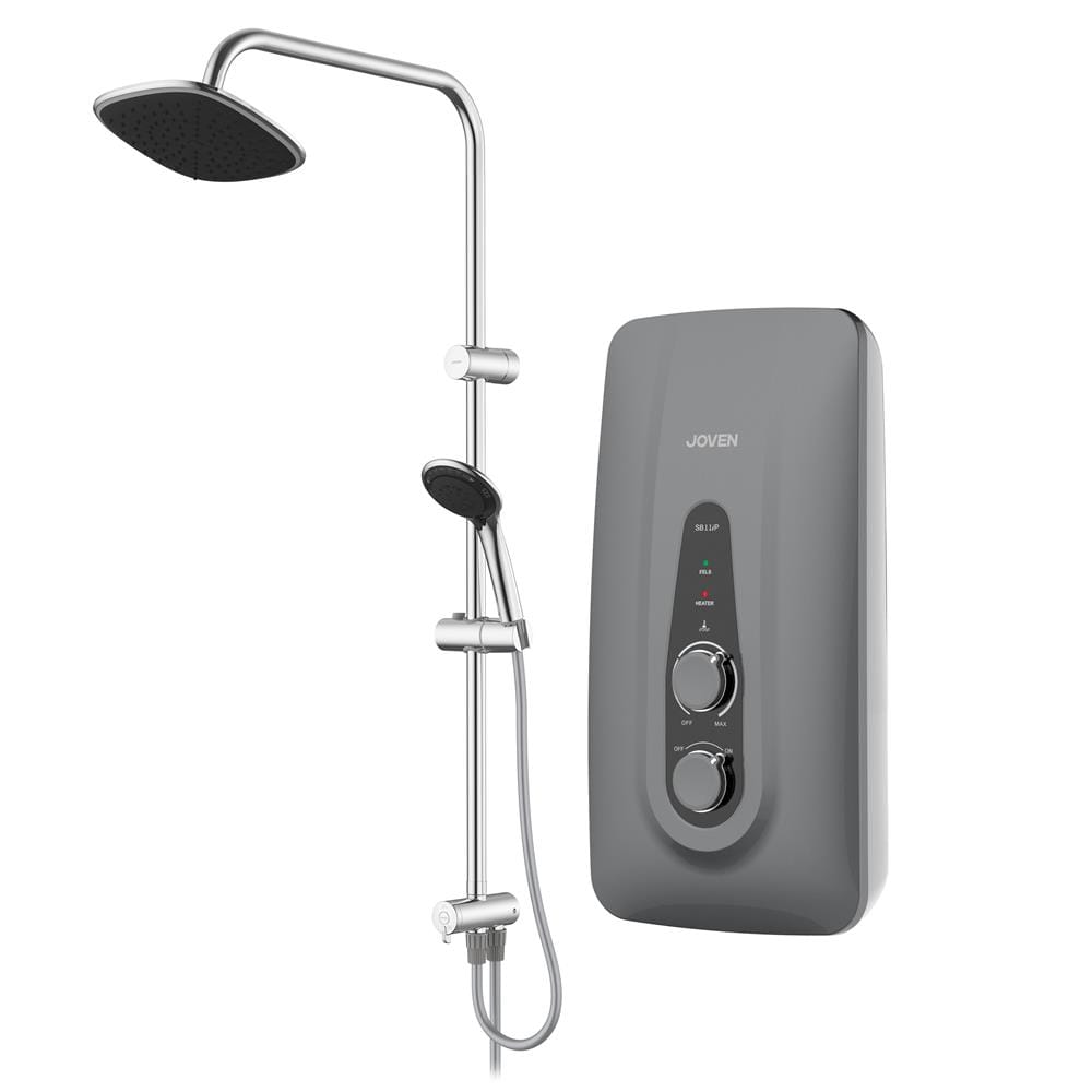 JOVEN SHOWER HEATER DC PUMP WITH RAIN SHOWER SB11iP DARK GREY