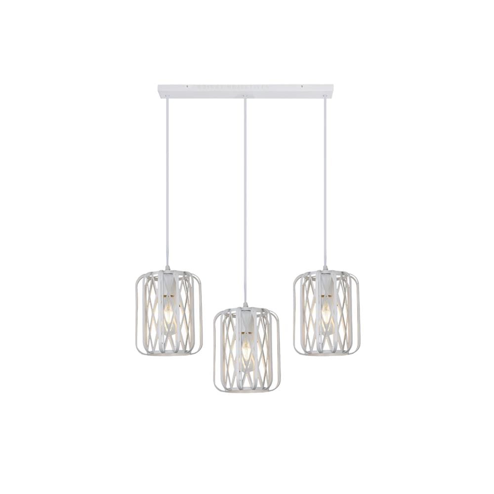 BRIGHT OBJECTIVES PENDANT LAMP 14116/3L WH WHITE 60CM