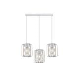BRIGHT OBJECTIVES PENDANT LAMP 14116/3L WH WHITE 60CM