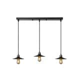 BRIGHT OBJECTIVES PENDANT LAMP 14018/3L BLACK GOLD 60CM