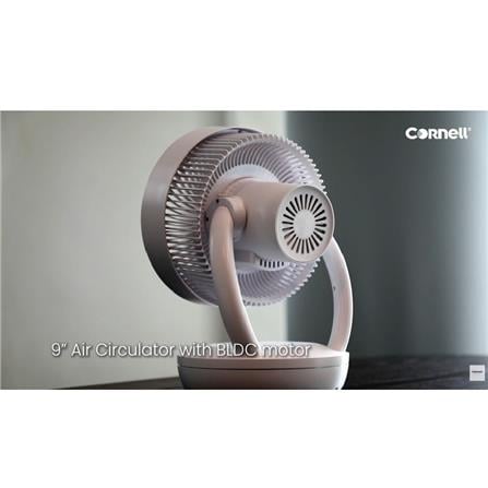 CORNELL AIR CIRCULATOR TABLE FAN CCF-9002DCR 9" 25W 8SPEED