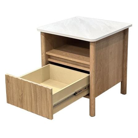 NIGHTSTAND FURDINI TERRA 48CM OAK/MARBLE [EXCLUSIVE FROM HOMEPRO THAILAND]