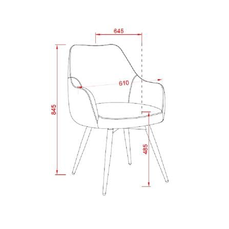 SWIVEL DINING CHAIR BENETTA WINSTON GREY [EXCLUSIVE FROM HOMEPRO THAILAND]