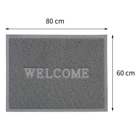 HOME LIVING STYLE DUST MAT S.WELCOME 60X80CM GRAY