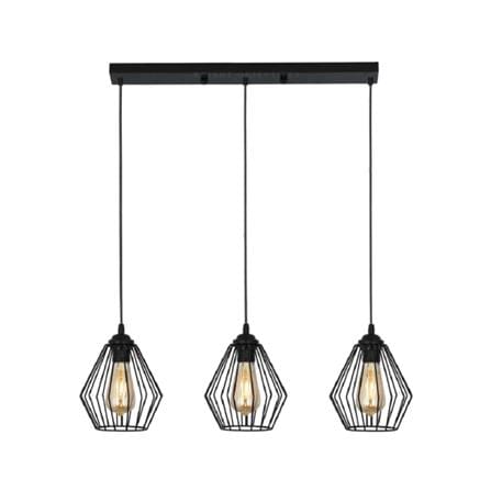 BRIGHT OBJECTIVES PENDANT LAMP 13505/3L BLACK 60CM