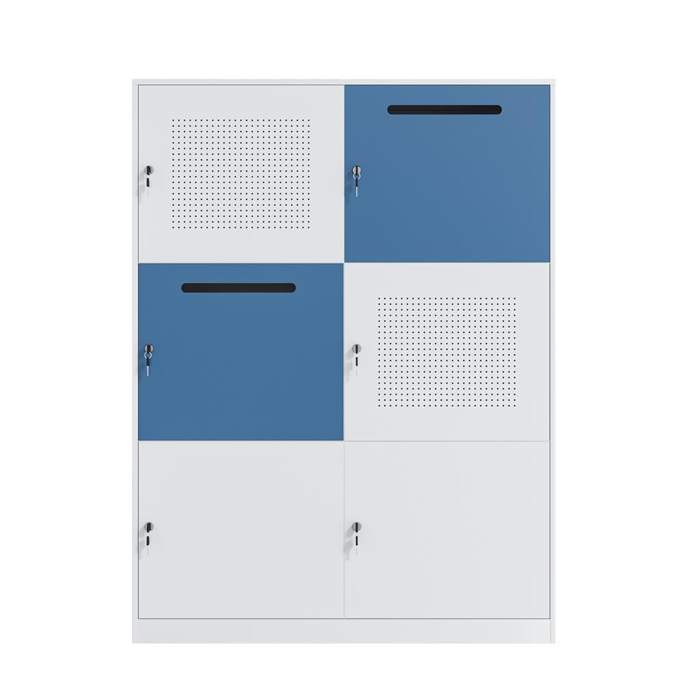 STEEL CABINET WITH 6 DOORS FURDINI KULLEN FYD-BBY004 WHITE/LIGHT BLUE [EXCLUSIVE FROM HOMEPRO THAILAND]