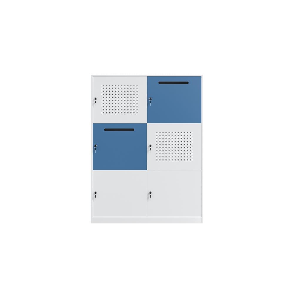 STEEL CABINET WITH 6 DOORS FURDINI KULLEN FYD-BBY004 WHITE/LIGHT BLUE [EXCLUSIVE FROM HOMEPRO THAILAND]