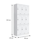 STEEL LOCKER WITH 9 DOORS FURDINI KULLEN FYD-DG005 WHITE [EXCLUSIVE FROM HOMEPRO THAILAND]