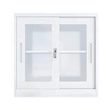 STEEL CABINET WITH SLIDING GLASS DOORS FURDINI KULLEN FYD-W002 WHITE [EXCLUSIVE FROM HOMEPRO THAILAND]