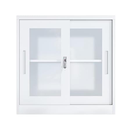 STEEL CABINET WITH SLIDING GLASS DOORS FURDINI KULLEN FYD-W002 WHITE [EXCLUSIVE FROM HOMEPRO THAILAND]