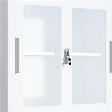 STEEL CABINET WITH SLIDING GLASS DOORS FURDINI KULLEN FYD-W002 WHITE [EXCLUSIVE FROM HOMEPRO THAILAND]