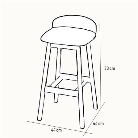BAR STOOL FURDINI CONIC GREY [EXCLUSIVE FROM HOMEPRO THAILAND]