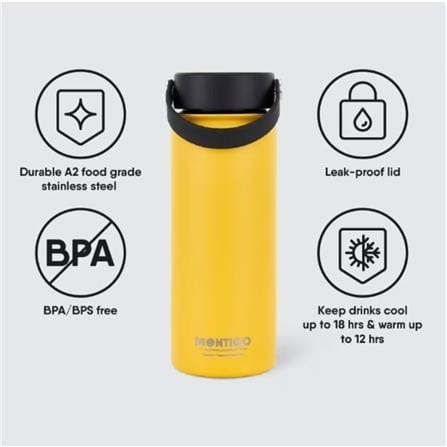 MONTIGO 18OZ ACE BOTTLE 530ML MARIGOLD- MTG-ACE2/MUST18OZ