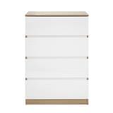 CHEST OF 4 DRAWERS FURDINI PROGRET 59CM OAK/WHITE