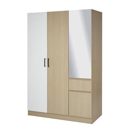 WARDROBE WITH 2 DOORS FURDINI PROGRET 120CM OAK/WHITE