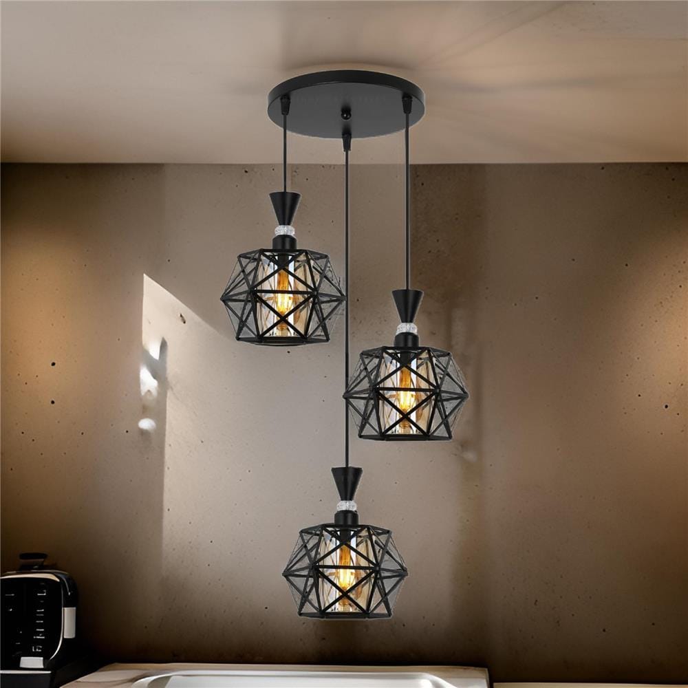 BRIGHT OBJECTIVES PENDANT LAMP 16420/3R BLACK 35CM