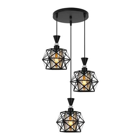BRIGHT OBJECTIVES PENDANT LAMP 16420/3R BLACK 35CM