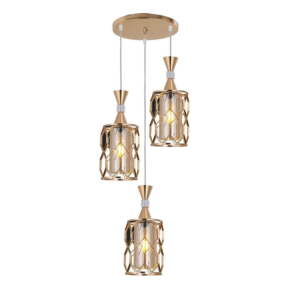 RIGHT OBJECTIVES PENDANT LAMP 16537-3R GOLD 35CM