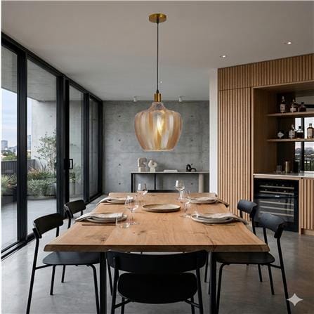 BRIGHT OBJECTIVES PENDANT LAMP 16541/1 BROWN 20CM