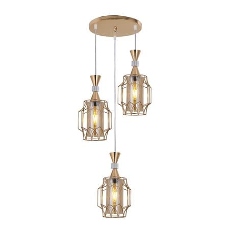 BRIGHT OBJECTIVES PENDANT LAMP 16538-3R GOLD 35CM