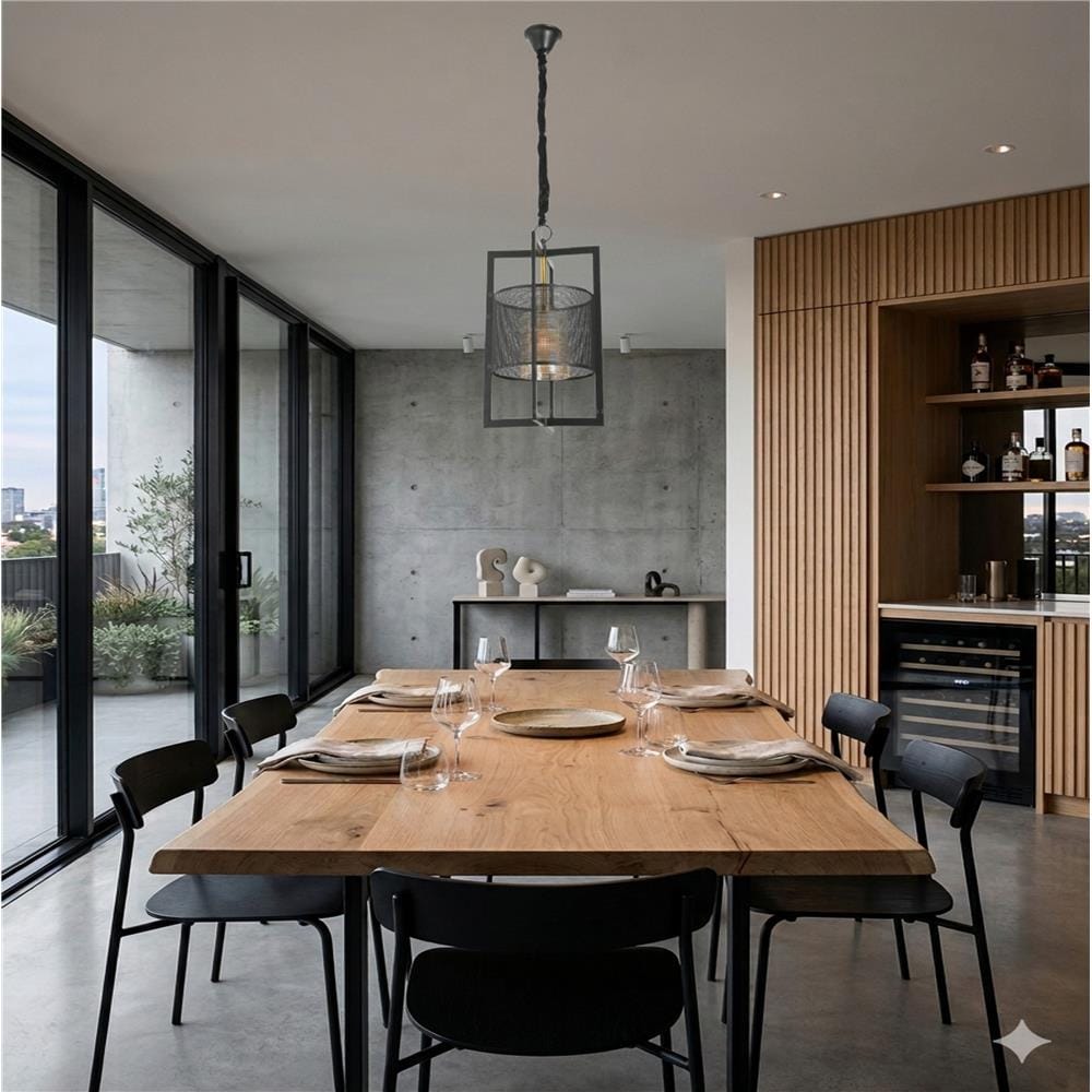 BRIGHT OBJECTIVES PENDANT LAMP 16607/1 BLACK GOLD 29CM
