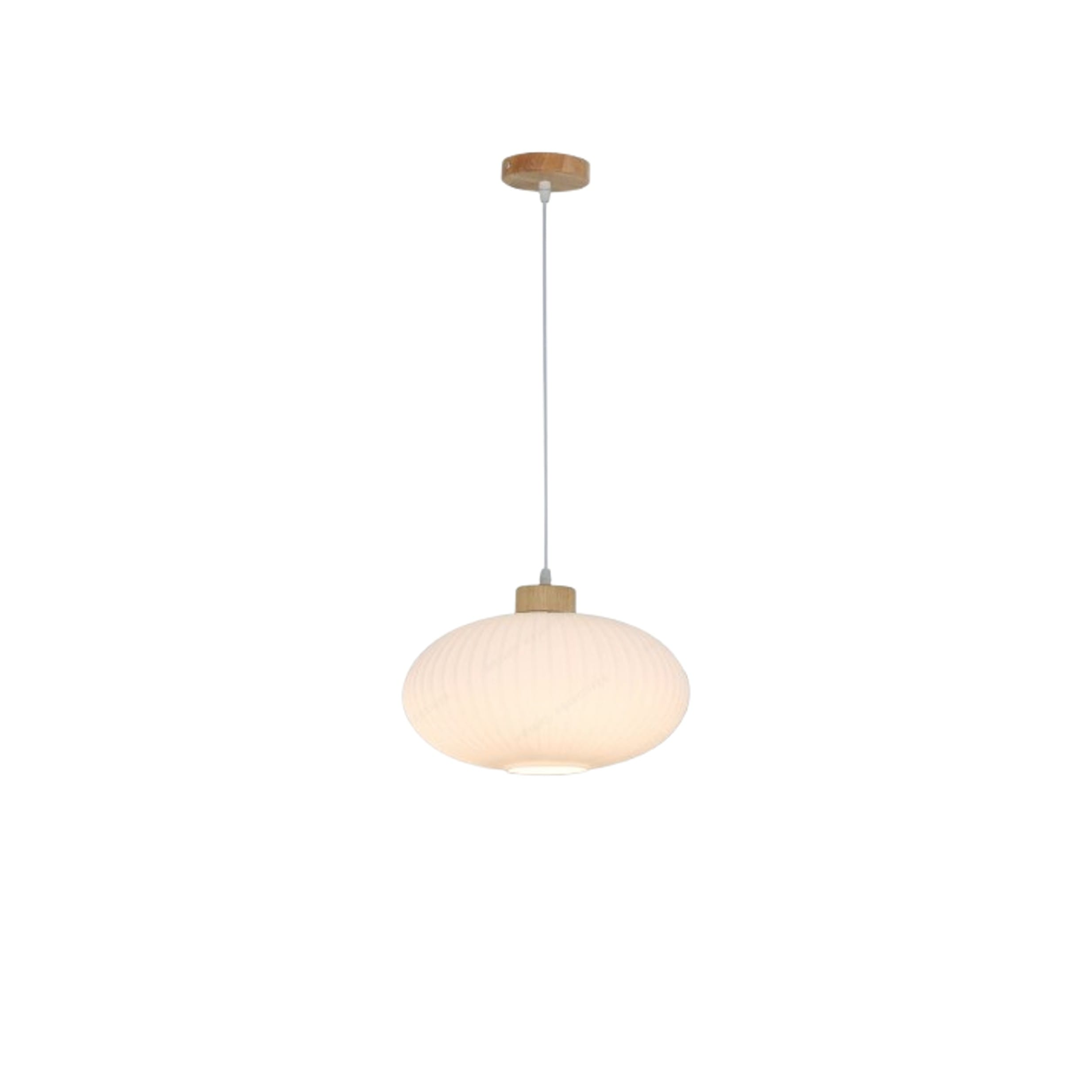 BRIGHT OBJECTIVES PENDANT LAMP 14126 WHITE BROWN 30CM