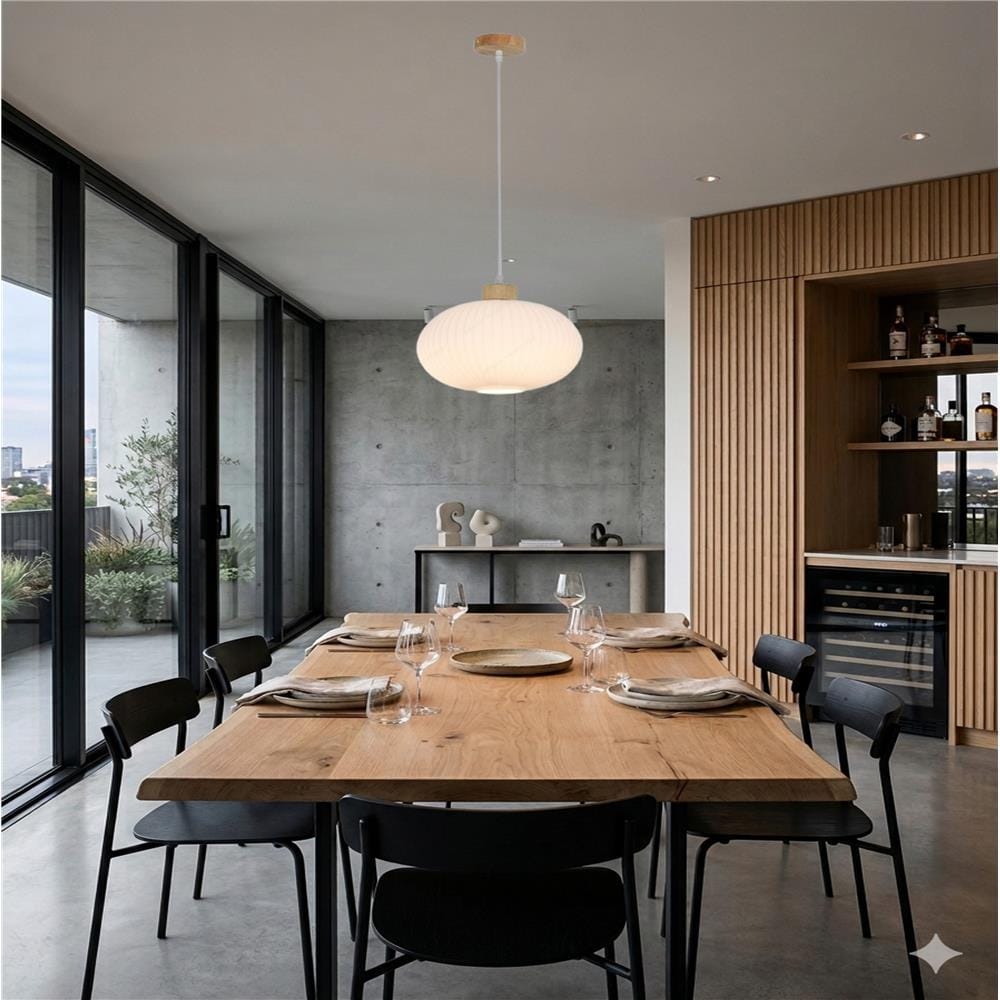 BRIGHT OBJECTIVES PENDANT LAMP 14126 WHITE BROWN 30CM