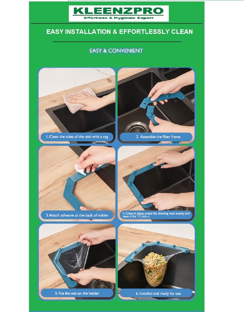 KLEENZPRO DISPOSABLE KITCHEN FILTER KIT