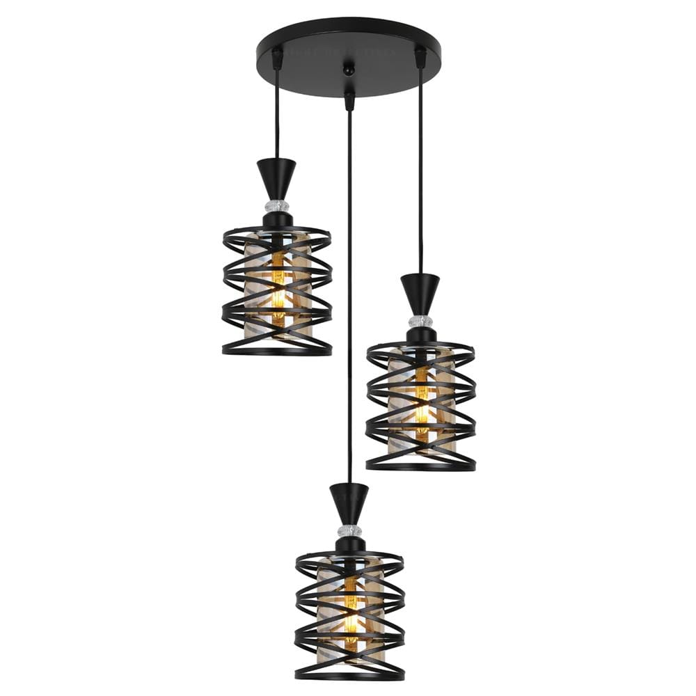 BRIGHT OBJECTIVES PENDANT LAMP 16422/3R BLACK 35CM