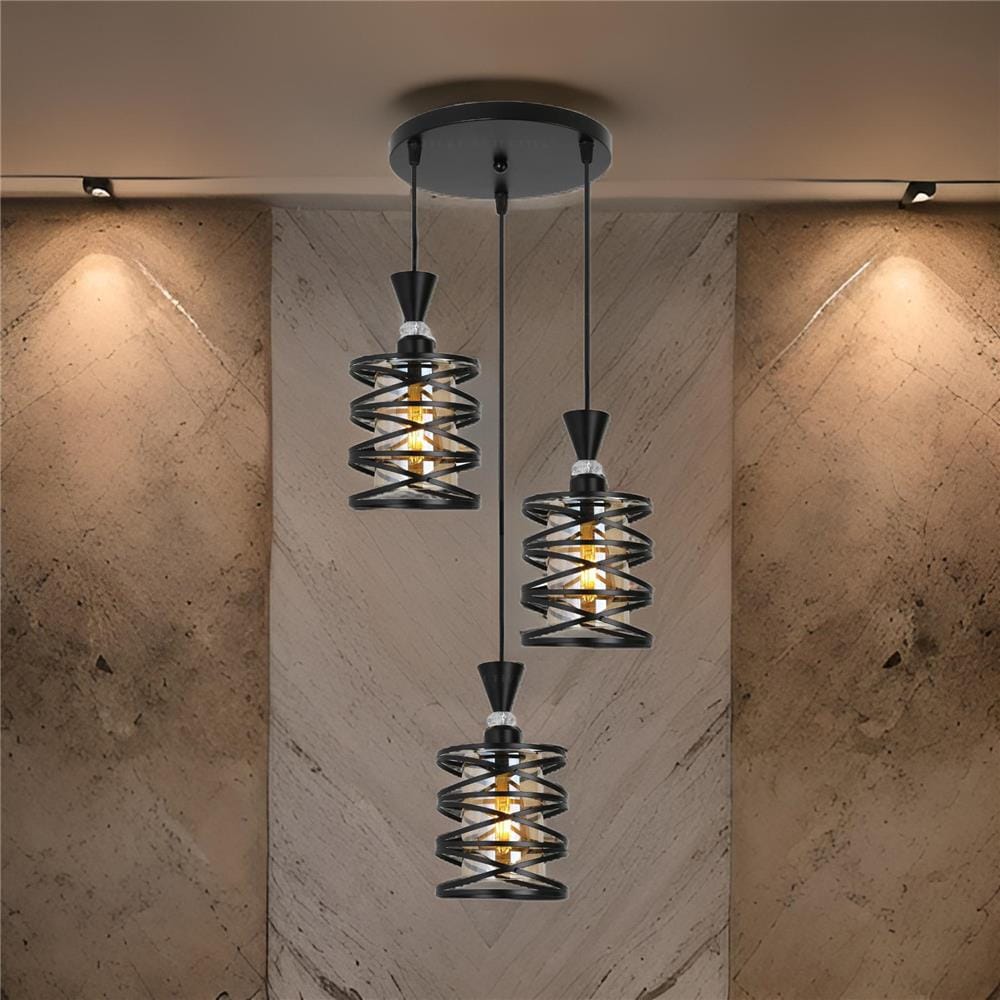 BRIGHT OBJECTIVES PENDANT LAMP 16422/3R BLACK 35CM