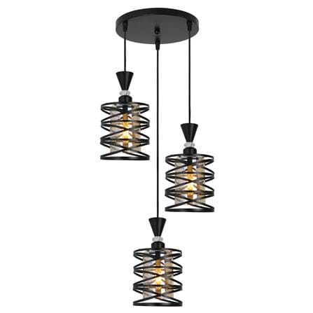BRIGHT OBJECTIVES PENDANT LAMP 16422/3R BLACK 35CM