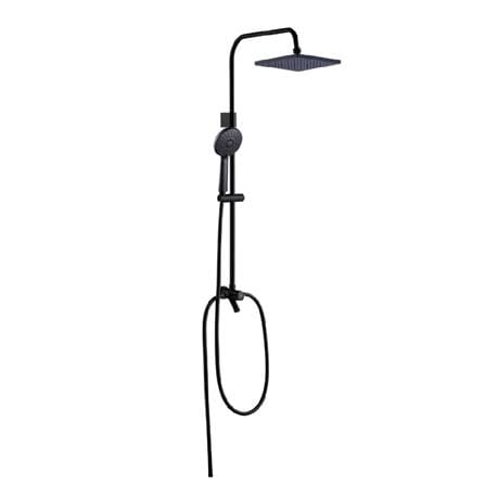 RUBINE SHOWER HEATER DC PUMP WITH RAIN SHOWER CED541D CHAMPAGNE GOLD (MATTE BLACK SHOWER ACCESORIES SET)