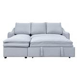 LEFT-HAND FACING L-SHAPED SOFA FURDINI MARCEL PET FRIENDLY GREY [EXCLUSIVE FROM HOMEPRO THAILAND]