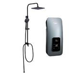 RUBINE SHOWER HEATER DC PUMP WITH RAIN SHOWER CED541D IRON GREY (MATTE BLACK SHOWER ACCESORIES SET)