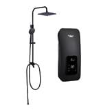 RUBINE SHOWER HEATER DC PUMP WITH HAND SHOWER CED541D CHAMPAGNE GOLD (MATTE BLACK SHOWER ACCESORIES SET)